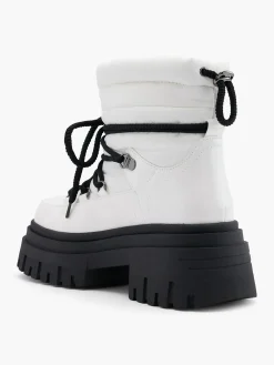 Online and Black Contrasting Lace Up Snow Boot Women Boots·Snow Boots|Boots·Chunky Boots