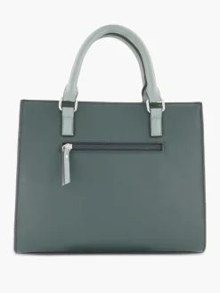 Outlet White and Striped Tote Bag with Metallic Bag Charm Women Bags·Tote Bags|Bags·Handbags