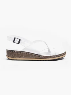 Discount Leather Cross Strapped Comfort Sandal Women Sandals·Comfort Sandals|Loafers & Low Shoes·Comfort