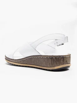 Discount Leather Cross Strapped Comfort Sandal Women Sandals·Comfort Sandals|Loafers & Low Shoes·Comfort