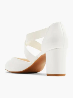 Online Leather Elasticated Strap Block Heel Women Heels·Block Heels