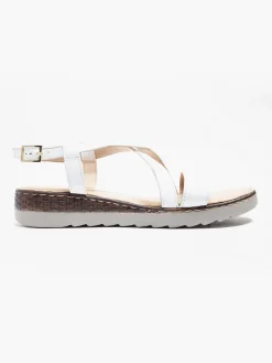 Clearance Leather Multi Strapped Wedge Sandal Women Sandals·Leather Sandals