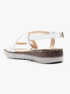 Clearance Leather Multi Strapped Wedge Sandal Women Sandals·Leather Sandals