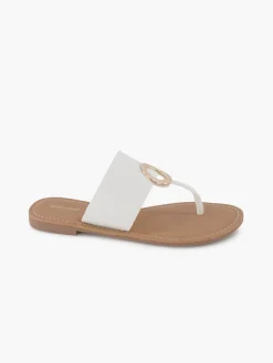Best Metal Ring Toe Thong Flat Sandal Women Sandals·Flat Sandals