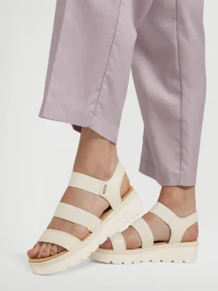 Discount White Multi Strapped Chunky Sandal Women Sandals·Chunky Sandals|Sandals·Heeled Sandals
