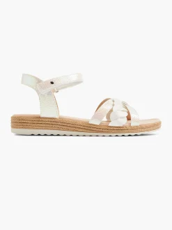 Hot Pearlised Ankle Strap Flat Sandal Kids All Girls·Kids|Girls Shoes·Sandals