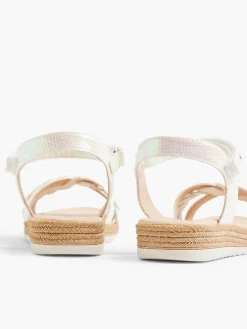 Hot Pearlised Ankle Strap Flat Sandal Kids All Girls·Kids|Girls Shoes·Sandals