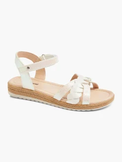 Hot Pearlised Ankle Strap Flat Sandal Kids All Girls·Kids|Girls Shoes·Sandals