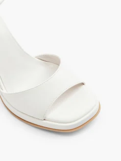White Platform Heel with Ankle Strap Women Heels·High Heels|Heels·Platform Heels