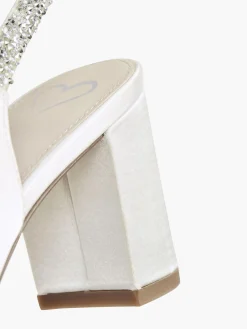 Hot Satin Wedding Collection Sling Back Heel with Diamante Detailing Women Heels·Slingback Heels|Heels·High Heels