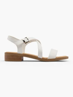 Hot Strappy Sandal with Buckle Detail and Wooden Effect Heel Women Sandals·Flat Sandals