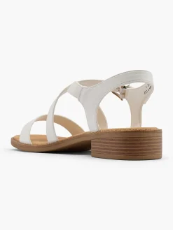 Hot Strappy Sandal with Buckle Detail and Wooden Effect Heel Women Sandals·Flat Sandals