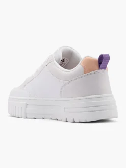 Sale White//Orange Lace- Up Trainers Women Trainers·Sports Trainers
