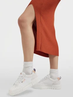 Sale White//Orange Lace- Up Trainers Women Trainers·Sports Trainers