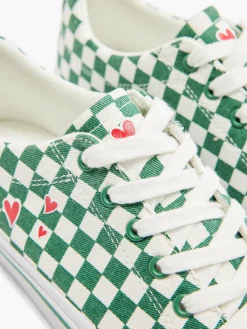 Women's Check Canvas Trainers Women Trainers·Canvas Trainers|Loafers & Low Shoes·Canvas